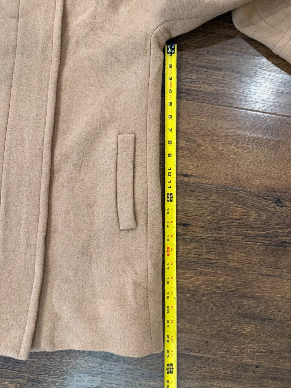 J. Crew Womens Pea Coat Wool Blend Camel Tan Sz 10 - Picture 11 of 12